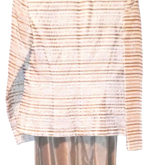 2pc formal dress size 4 eveningwear XScape by Lawrence Kurtz Woman's Champagne - Picture 6 of 12